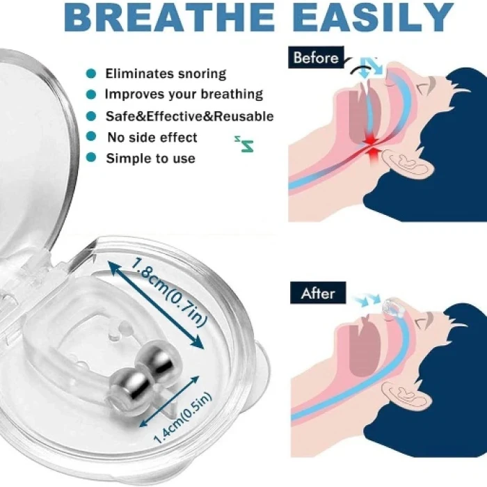 Silicone Magnetic Anti Snore Nose Clip – Comfortable