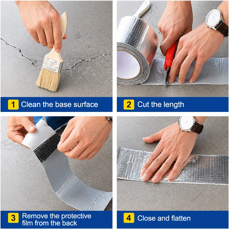 02 Pcs Flex Waterproof Butyl Tape – Strong Waterproof Sealing & Leak Repair Tape